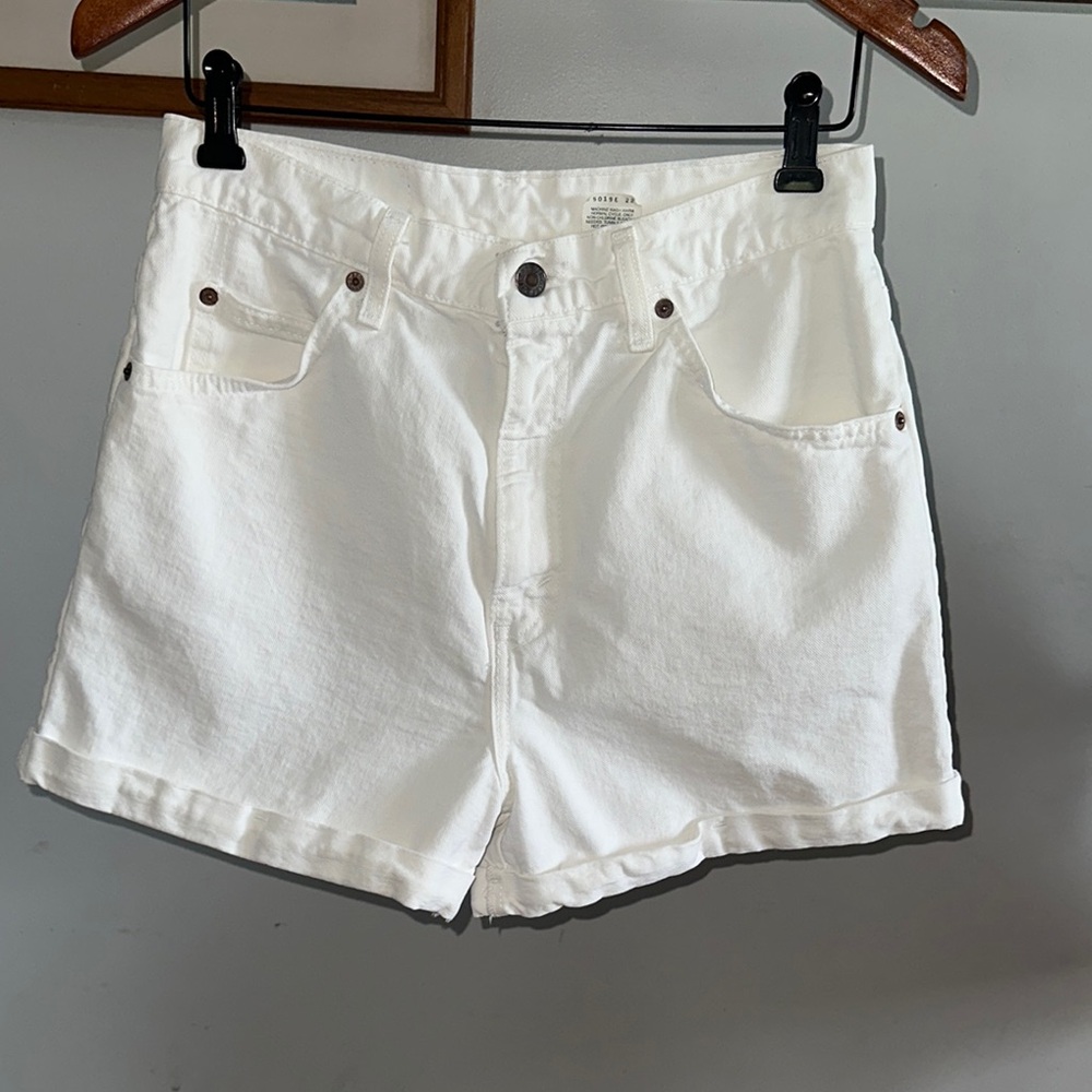 Vintage Levi's White High-Waisted Jean Shorts